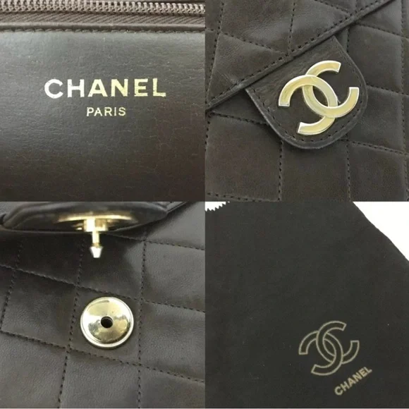 Chanel Brown 22 Signature CC Push lock Quilted Lambskin Chain Purse - Picture 10 of 17